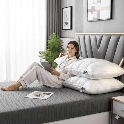 NIGHTPLUME – Luxury Goose Down Pillow for Restful & Comfortable Sleep