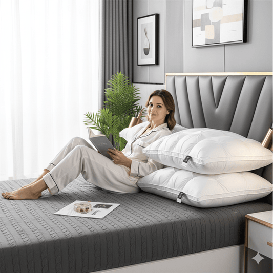 NIGHTPLUME – Luxury Goose Down Pillow for Restful & Comfortable Sleep