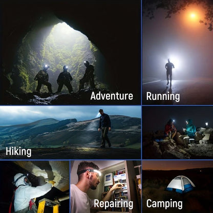 LumenVira 230° LED Headlamp - Ultra-Wide Beam, 1500 Lumens, Multiple Light Modes 7