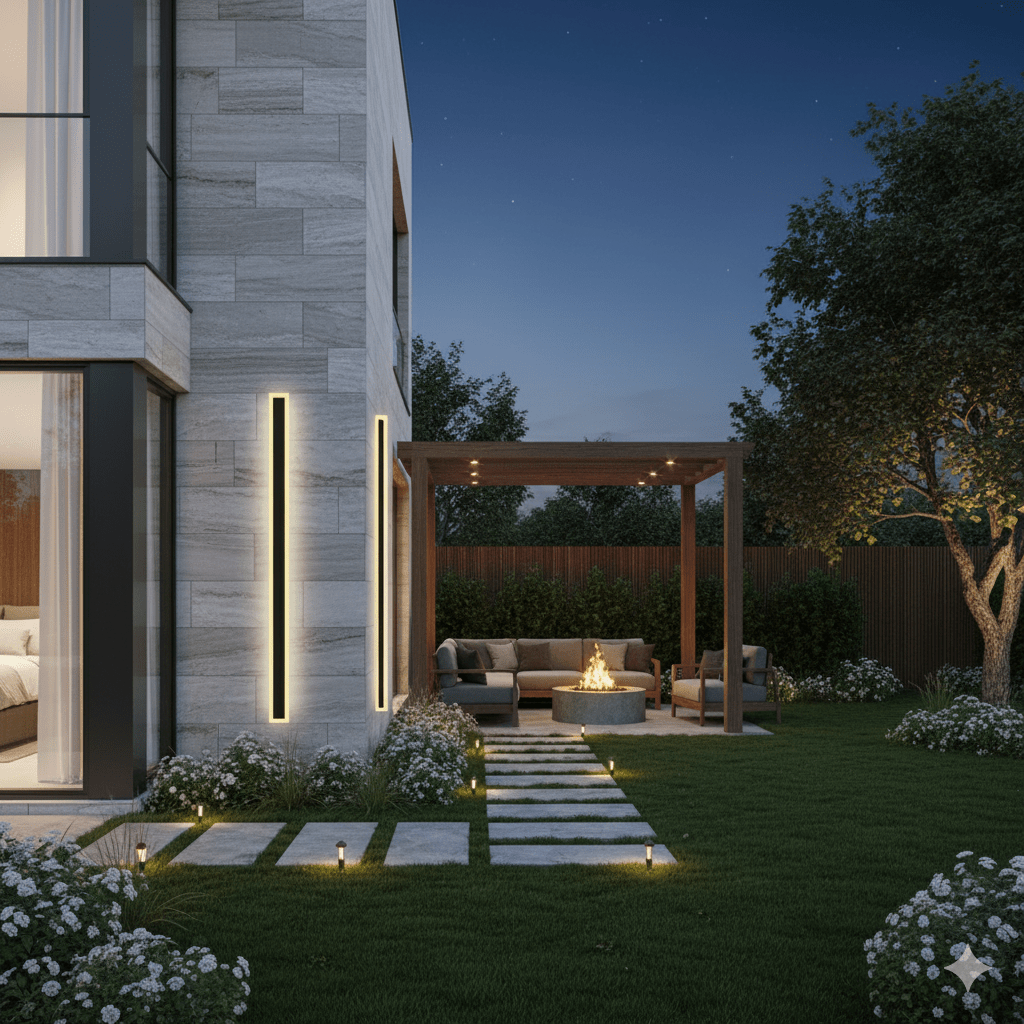 NOCTARA – Elegante moderne Außenwandleuchte für Garten & Balkon