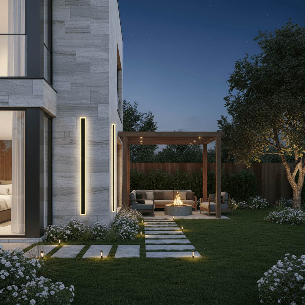 NOCTARA – Elegant Modern Outdoor Wall Light for Garden & Balcony