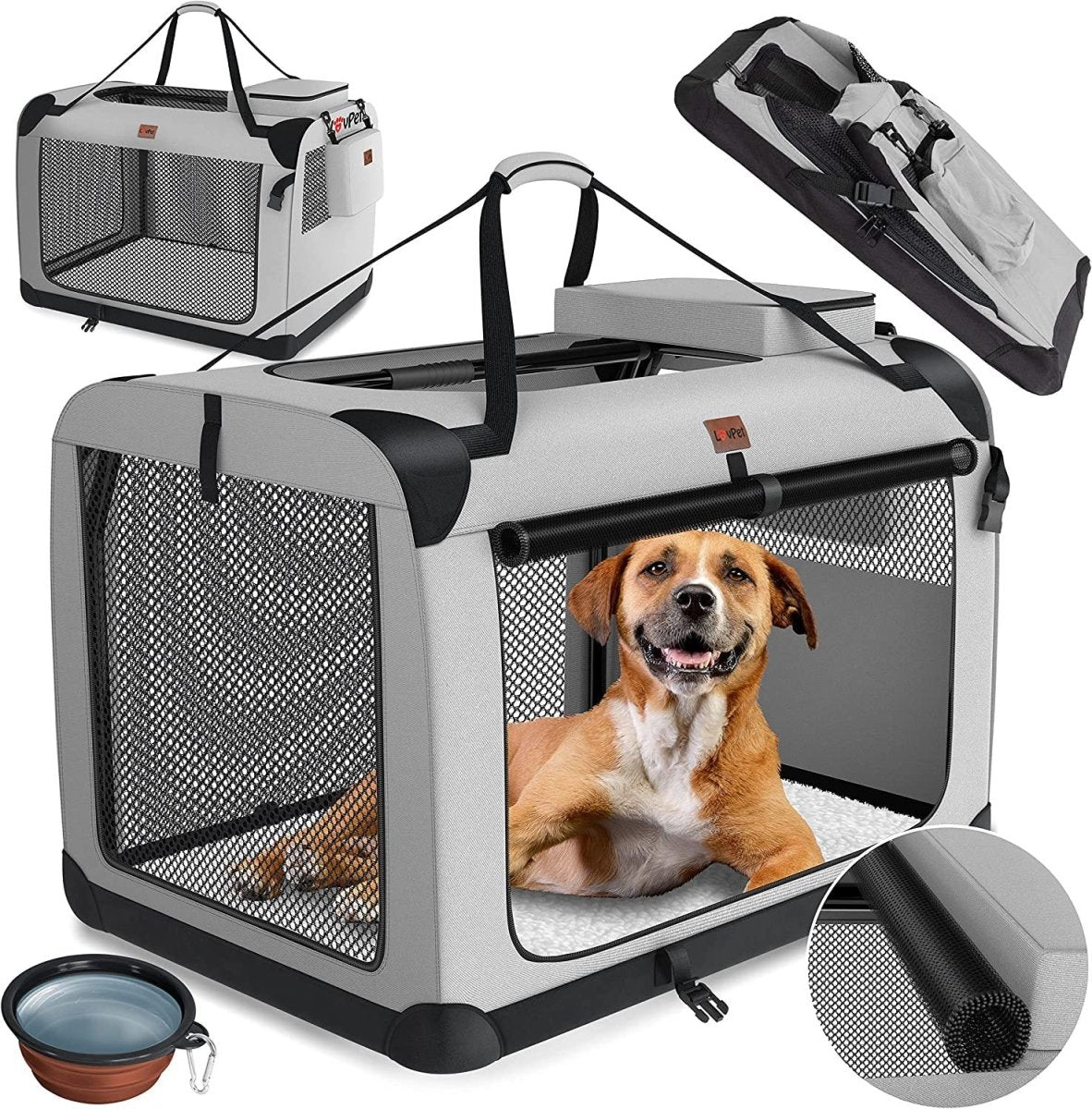  Nomad Pet Pod - foldable transport bag with soft inner lining & ventilation-3