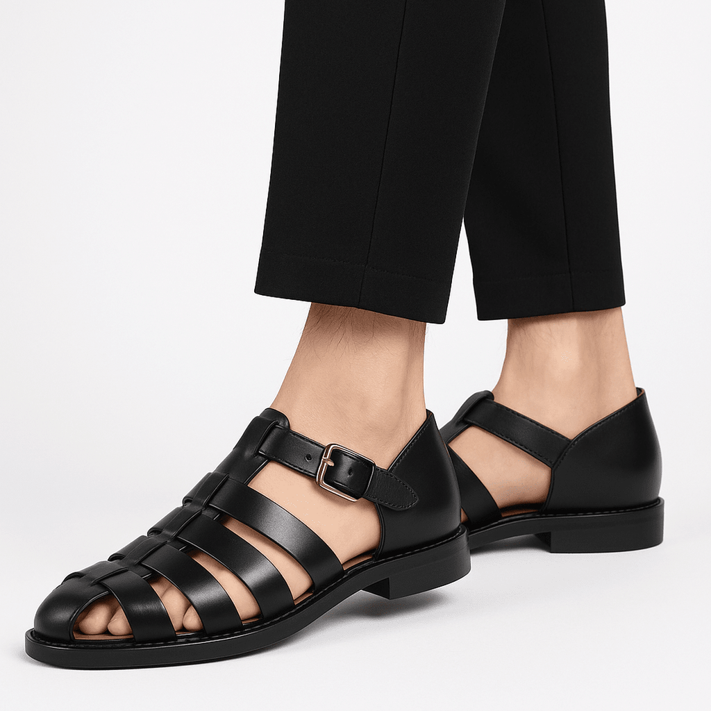 Dominic | Men's Classic Casual Sandals with Closed Braided Pattern 1