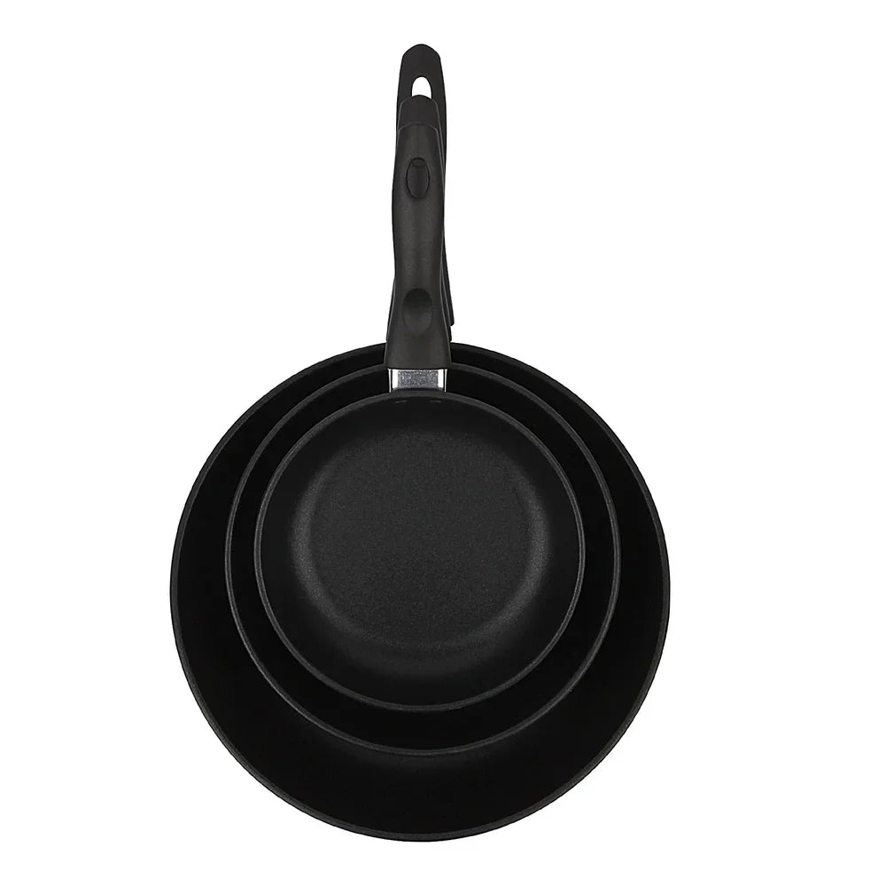 COOLGRIP PAN – 3-piece non-stick aluminum skillet set with cool-touch handles 4