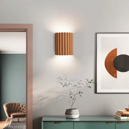 NordicGlow Lámpara de pared de resina - iluminación ambiental moderna sin cables visibles