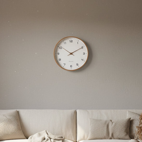 NordicTimber – Puiset seinäkello hiljaisella koneistolla