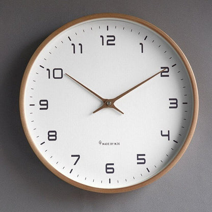 NordicTimber – Wooden Wall Clock with Silent Movement