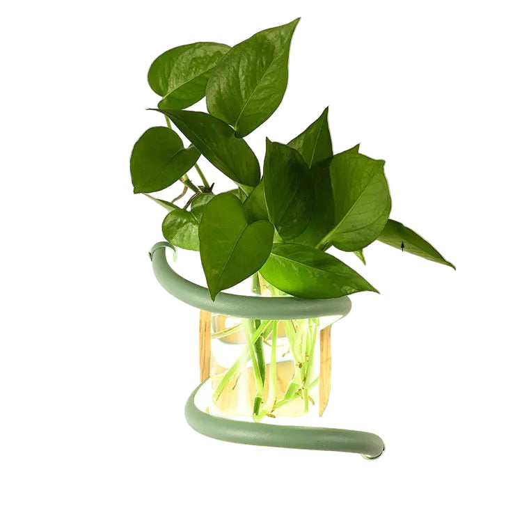 NORDLUME – Nordische Holz-Außenwandvase mit LED-Beleuchtung