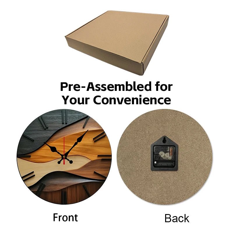 QUIETRA – Nordic Wooden Silent Wall Clock for Home & Office Decor 5