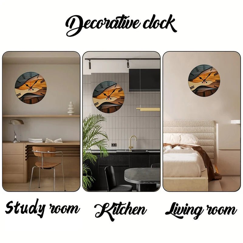 QUIETRA – Nordic Wooden Silent Wall Clock for Home & Office Decor 4