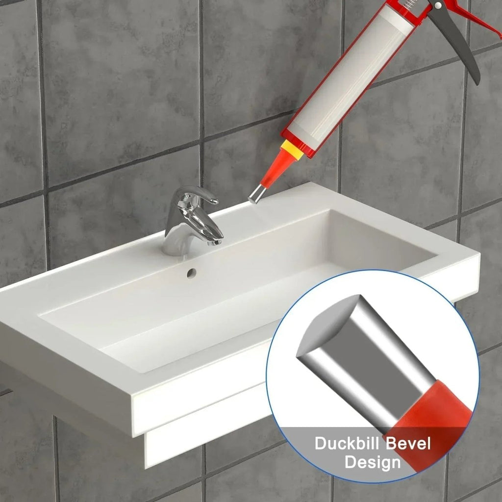 Professional Caulking Nozzle Tool Set - Anti-Drip Design for Clean Seals 0