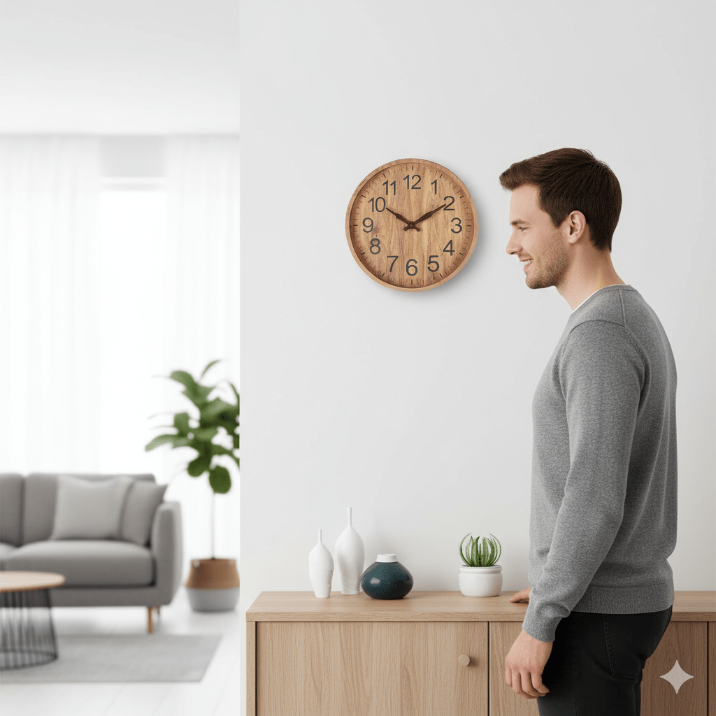 OAKTICK – Silent Wooden Wall Clock with Natural Charm