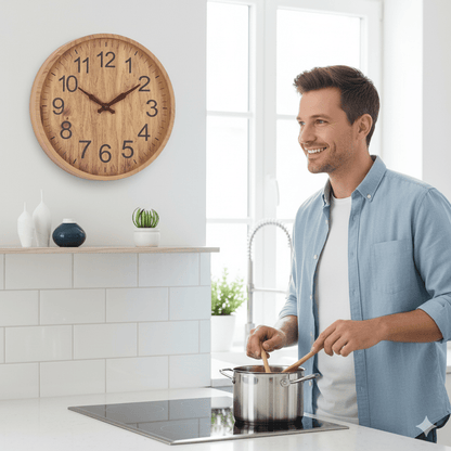 OAKTICK – Silent Wooden Wall Clock with Natural Charm