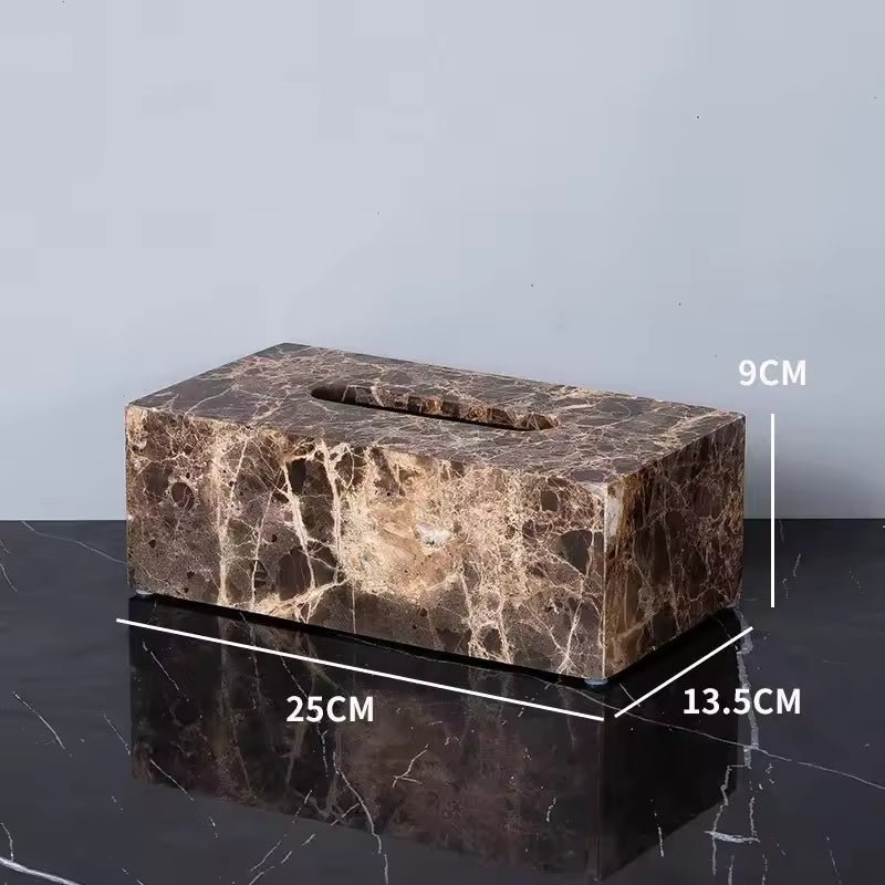 OPULENTIS – Premium Dark Marble Accent Bathroom Essentials 6
