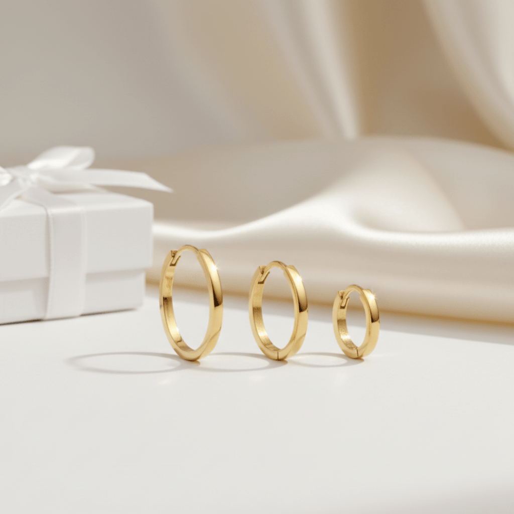 Ocean Current Gold Earrings Set