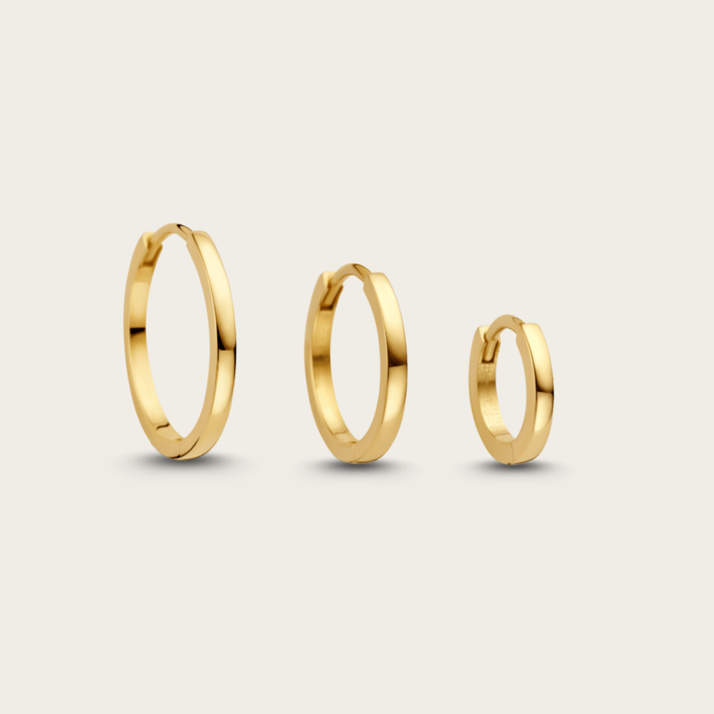 Ocean Current Gold Earrings Set