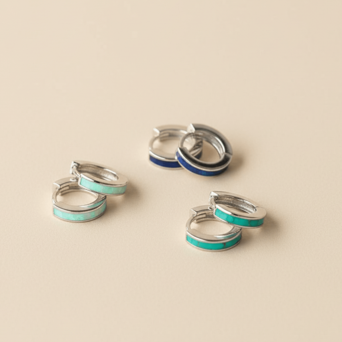 Pendientes Ocean Hue Huggies