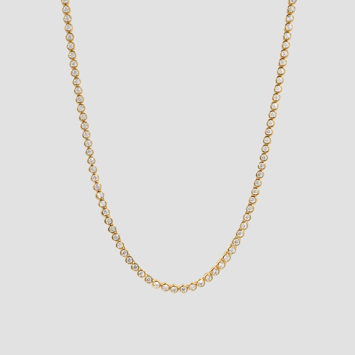 Collar de tenis de oro y plata Ocean Pebble