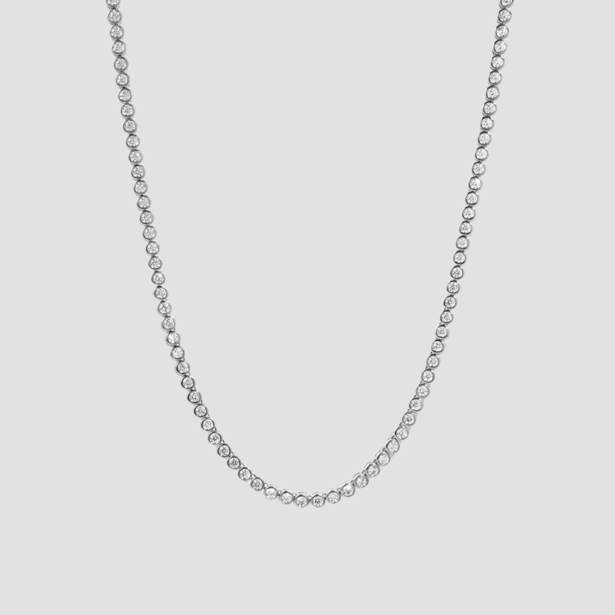 Collar de tenis de oro y plata Ocean Pebble