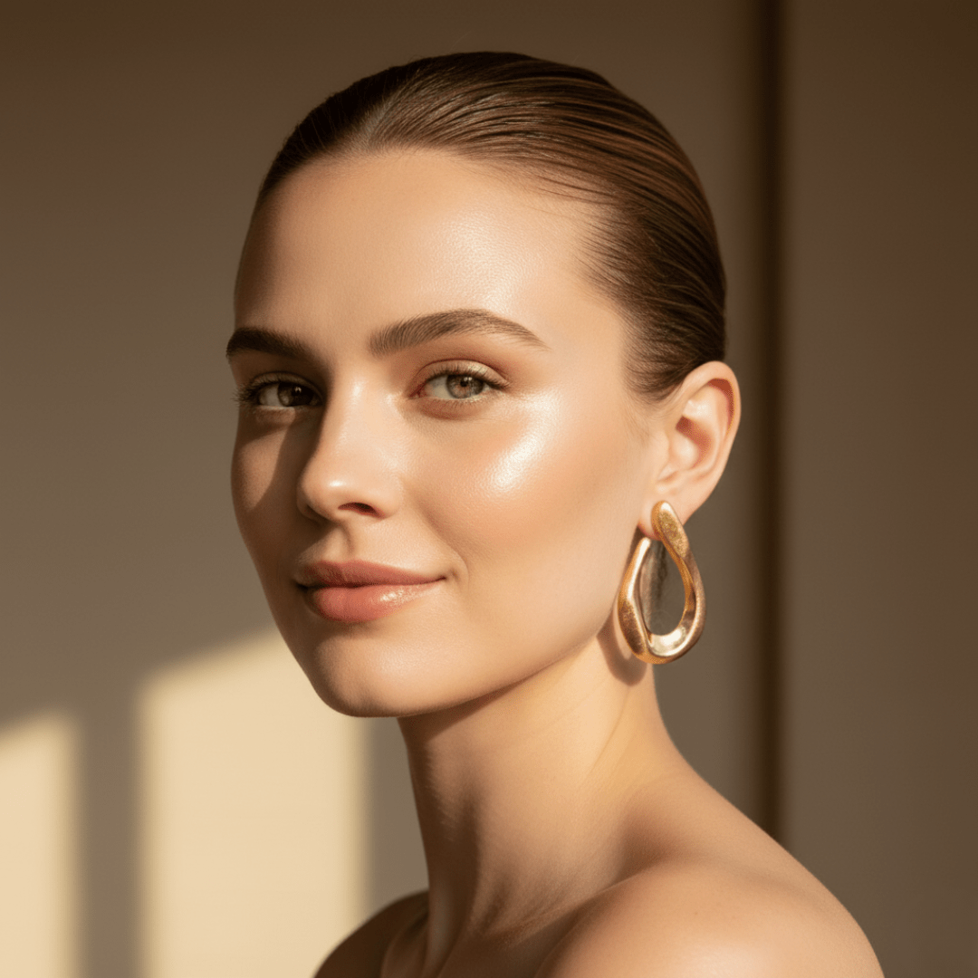 Ocean Swell Gouden Golvende Oorringen