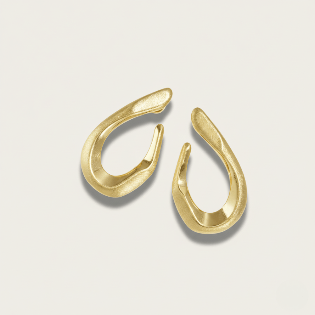 Ocean Swell Gouden Golvende Oorringen