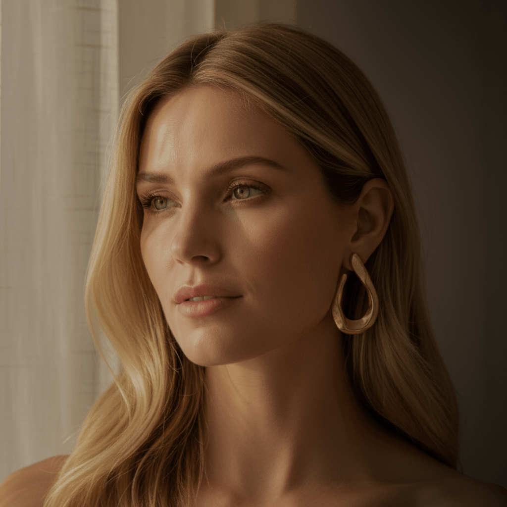 Ocean Swell Gouden Golvende Oorringen