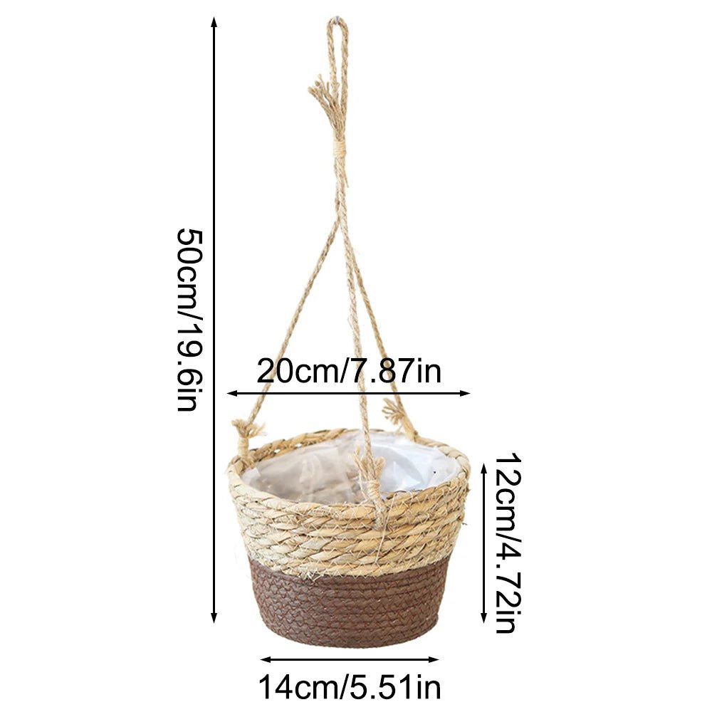BOTANICA – Rustic Handwoven Twine Macrame Hanging Planter for Orchids and Indoor Plants 6