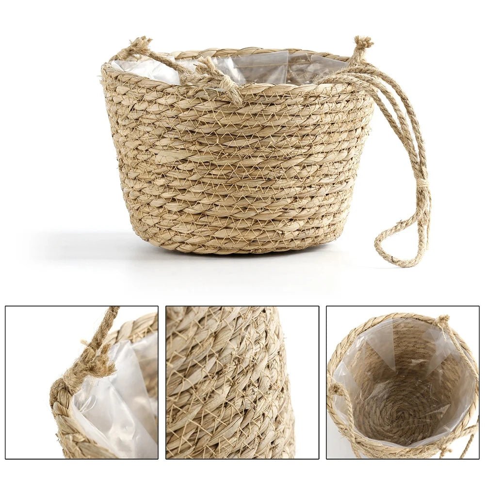BOTANICA – Rustic Handwoven Twine Macrame Hanging Planter for Orchids and Indoor Plants 4