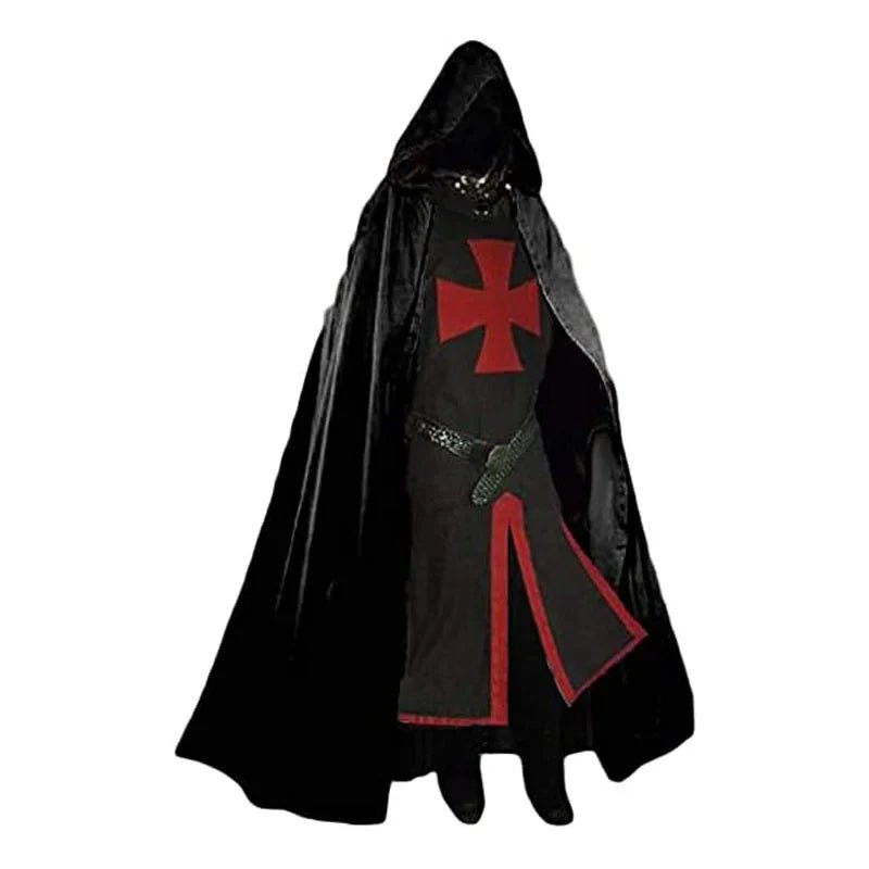 Knights Templar Crusader Costume - Authentic Tunic & Cape Set for Halloween Cosplay 12