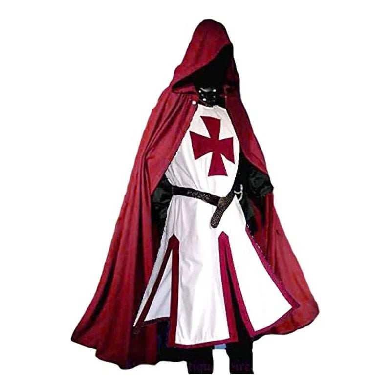 Knights Templar Crusader Costume - Authentic Tunic & Cape Set for Halloween Cosplay 13