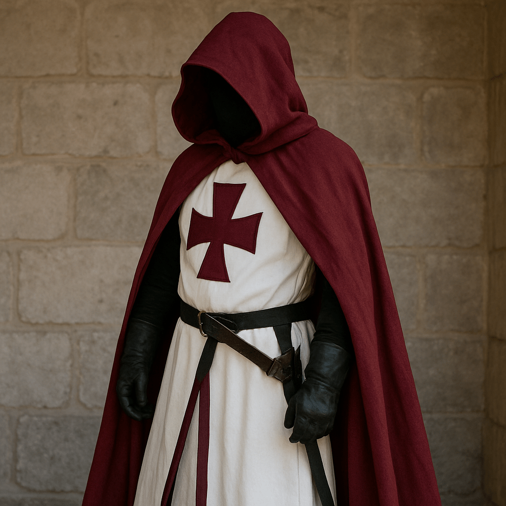 Knights Templar Crusader Costume - Authentic Tunic & Cape Set for Halloween Cosplay 2