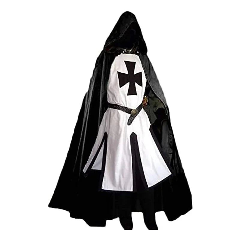 Knights Templar Crusader Costume - Authentic Tunic & Cape Set for Halloween Cosplay 15