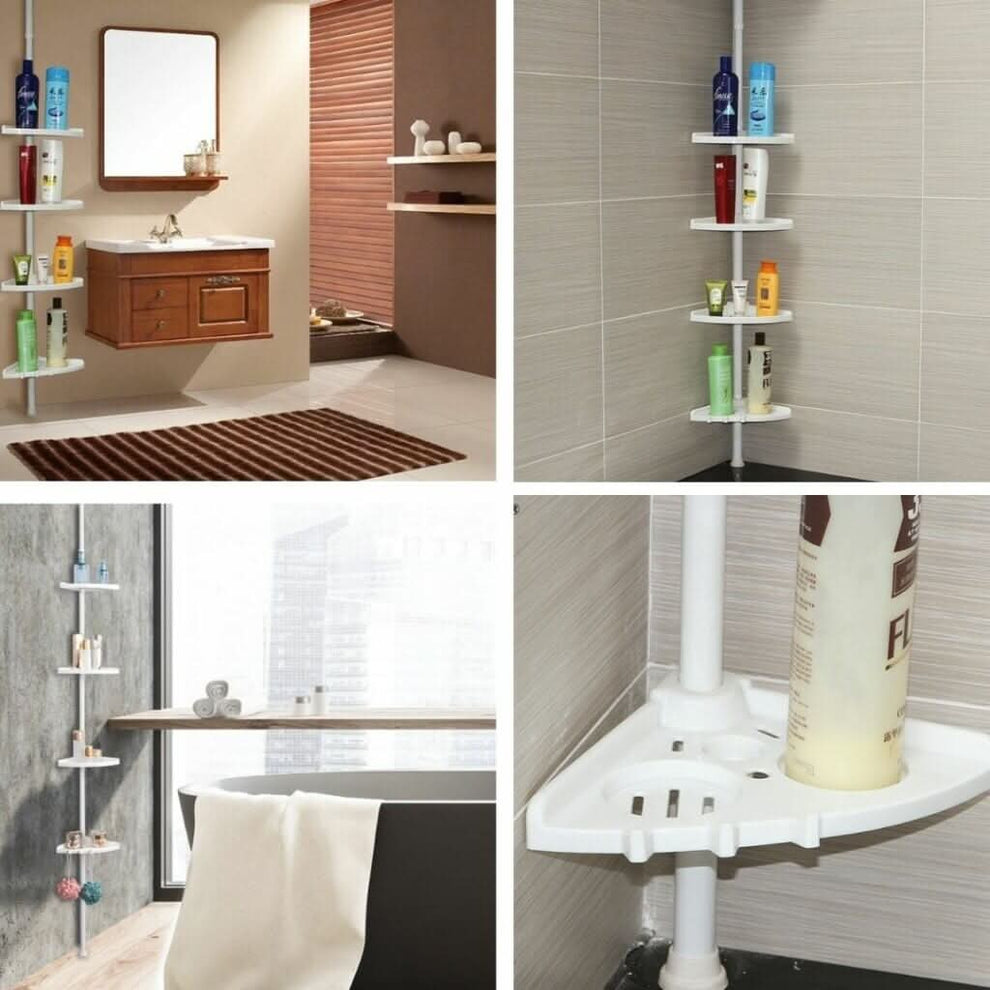 Organiva Premium Shower Storage Tower | Extendable bathroom shelf with ...