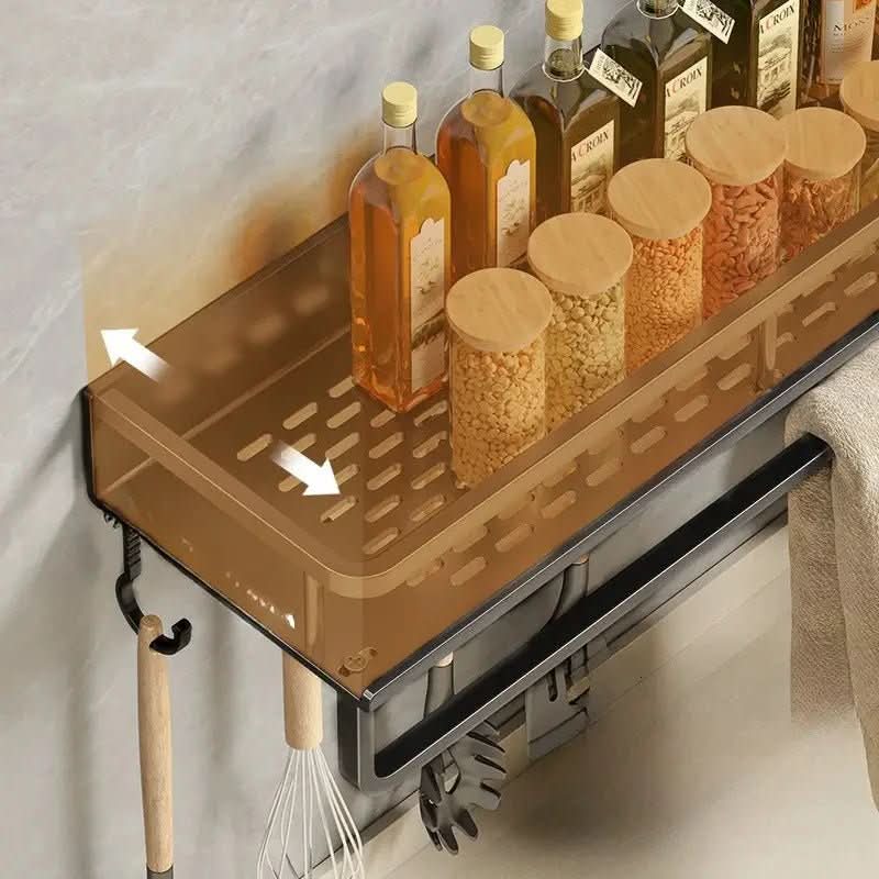 ORGANIX RACK – Étagère de cuisine murale avec barre pour ustensiles