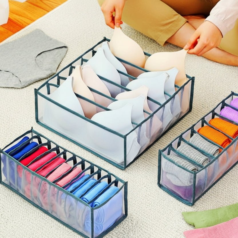 Versatile Storage Organizer for Underwear, Socks & Accessories - Space-Saving Fabric Design 0