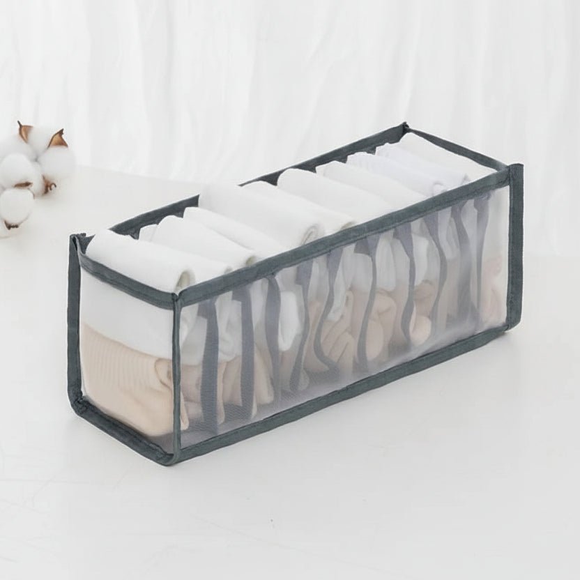 Versatile Storage Organizer for Underwear, Socks & Accessories - Space-Saving Fabric Design 23