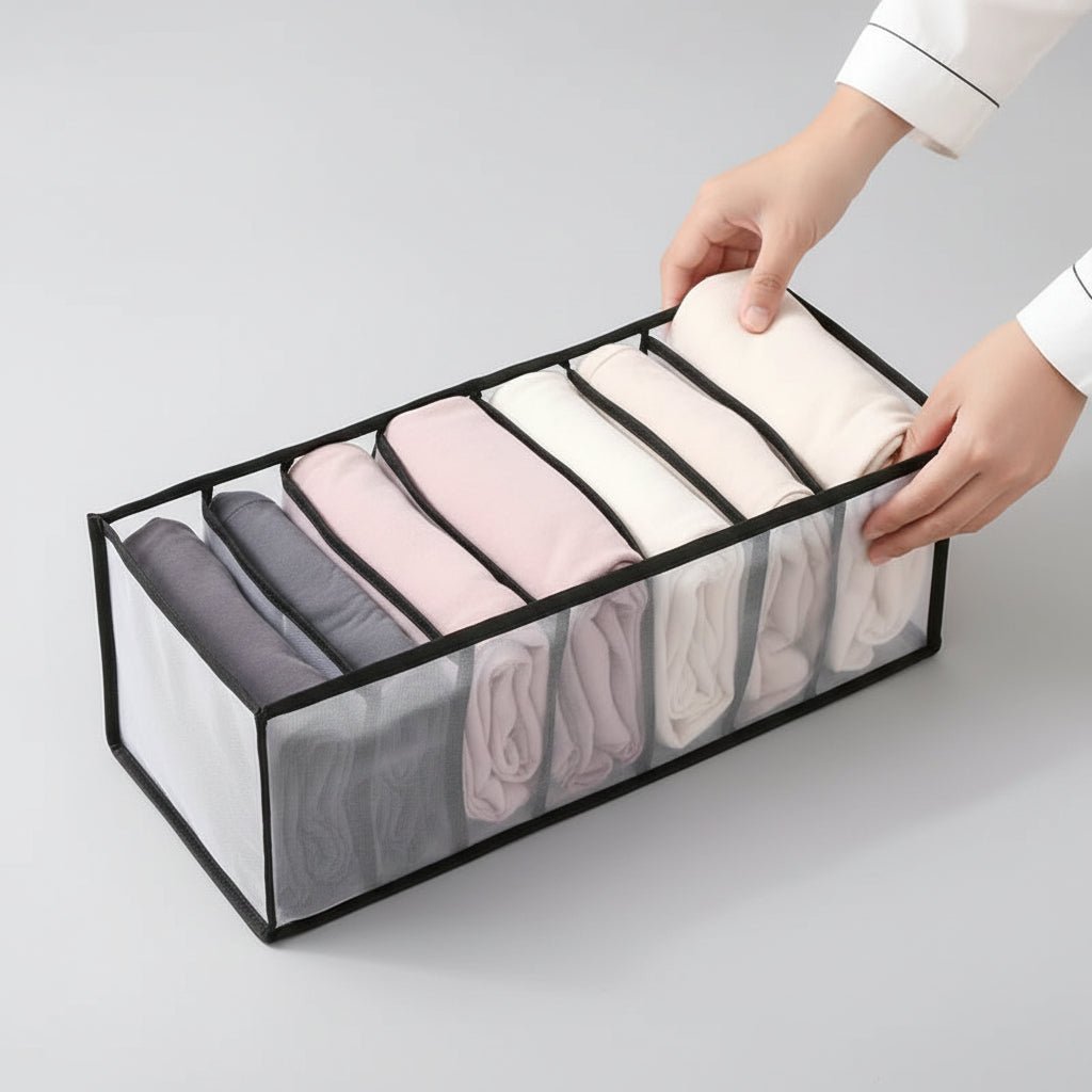 Versatile Storage Organizer for Underwear, Socks & Accessories - Space-Saving Fabric Design 11