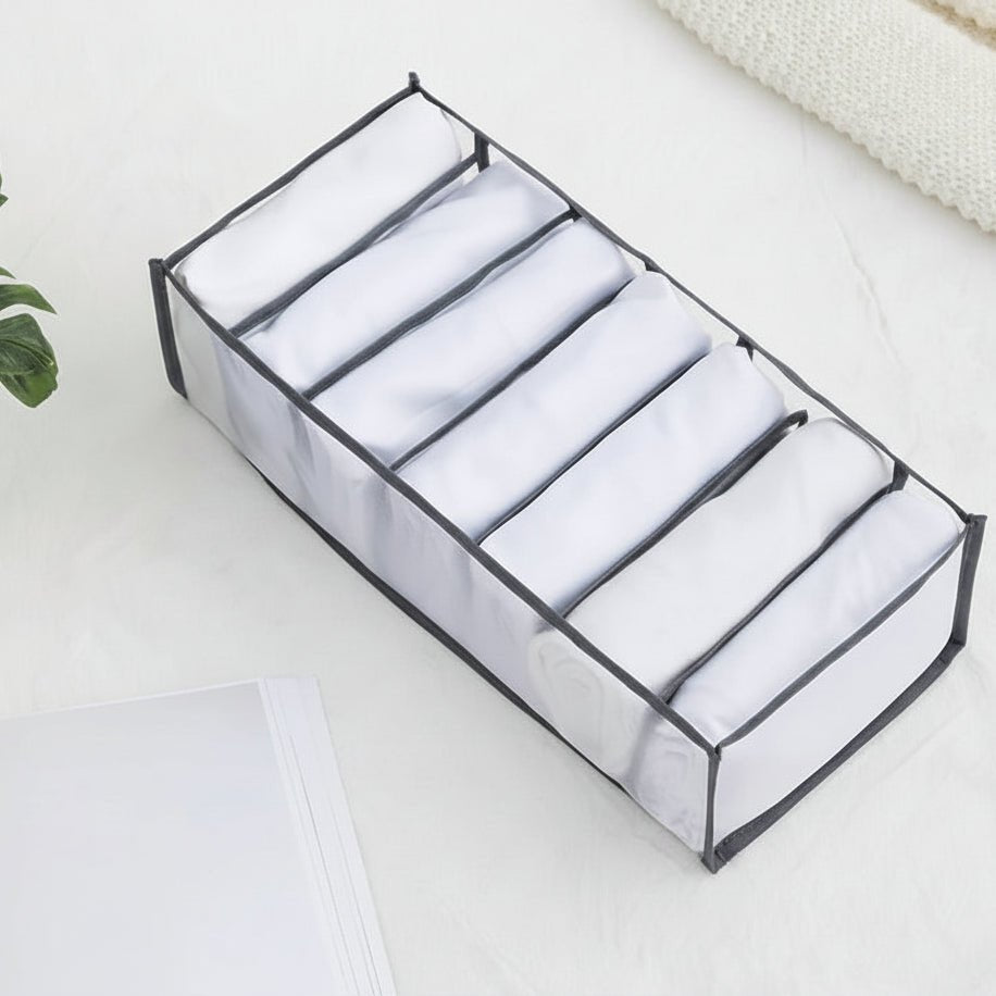 Versatile Storage Organizer for Underwear, Socks & Accessories - Space-Saving Fabric Design 22