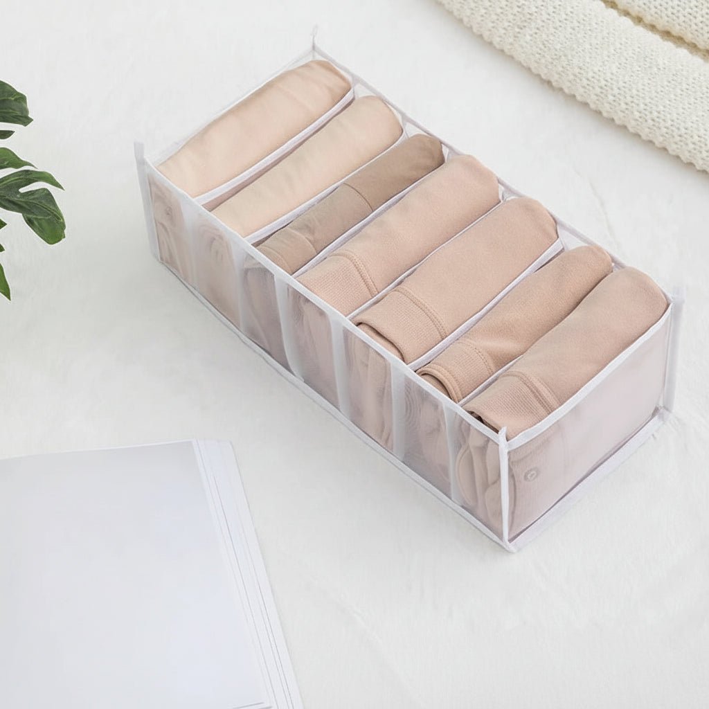 Versatile Storage Organizer for Underwear, Socks & Accessories - Space-Saving Fabric Design 20