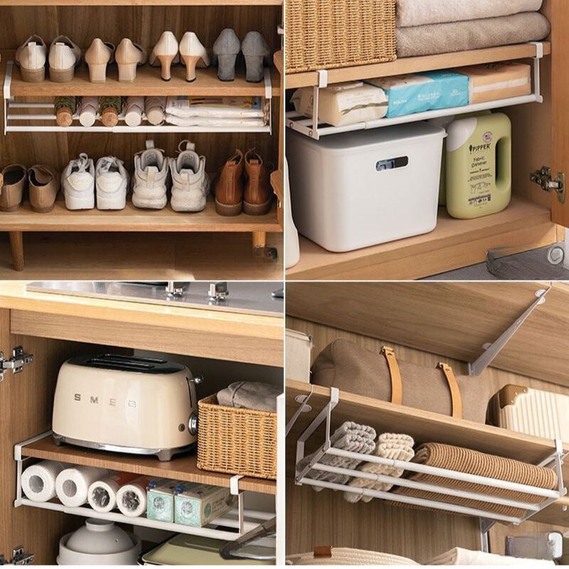 FlexFit Shelf Extension - Organizzatore per scarpiere regolabile - Soluzione salvaspazio - Montaggio senza attrezzi - Adatto a 40-65 cm