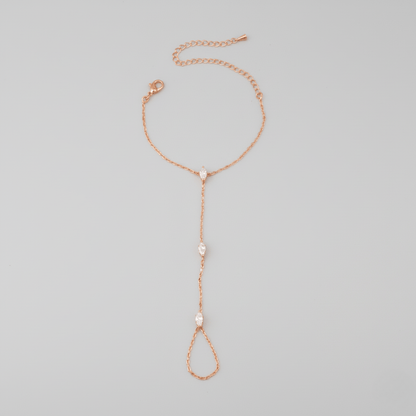 PalmGrace – Verstelbare Vinger Ring Palm Armband met Stralende Kristallen