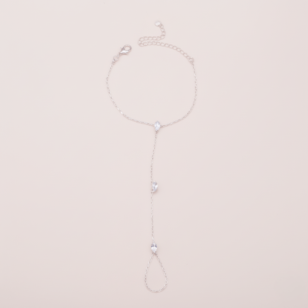 PalmGrace – Verstelbare Vinger Ring Palm Armband met Stralende Kristallen