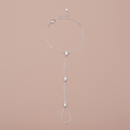 PalmGrace – Verstelbare Vinger Ring Palm Armband met Stralende Kristallen
