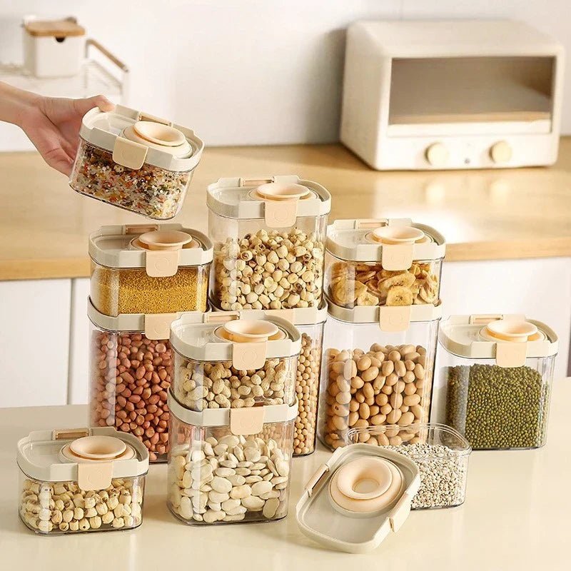 PANTRYLOCK – Airtight Storage Jars Set for Fresh Pantry Organization
