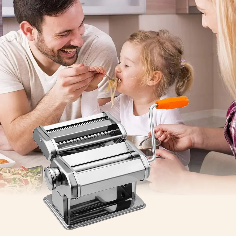 PASTACRAFT – Manual Pasta Maker Machine with 7 Thickness Settings for Homemade Pasta