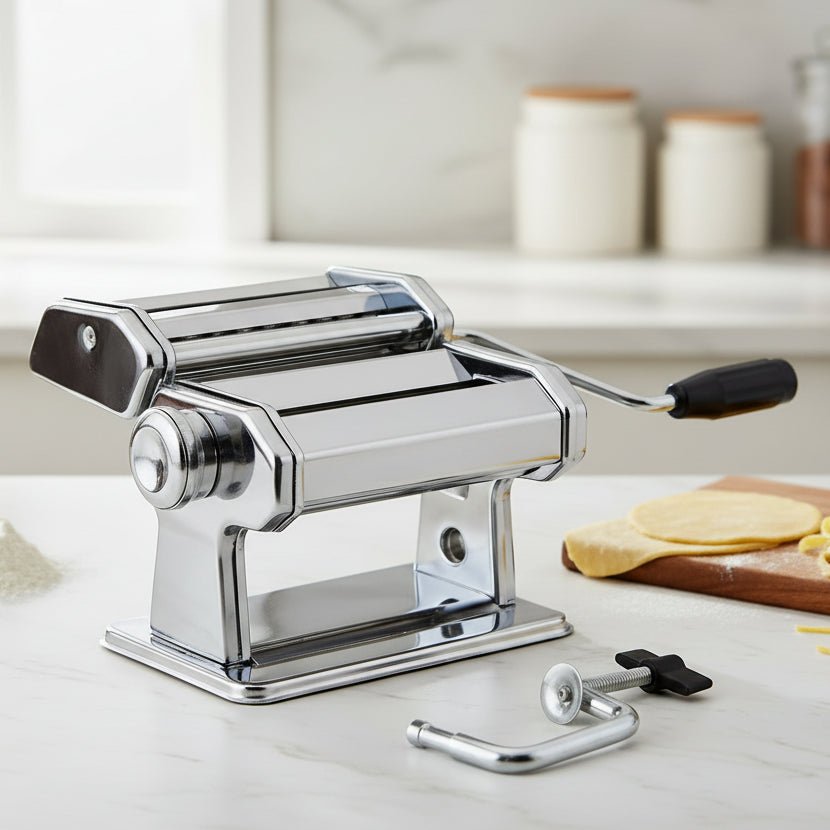 Manual Pasta Maker Machine - 7 Thickness Settings for Homemade Spaghetti & More 0