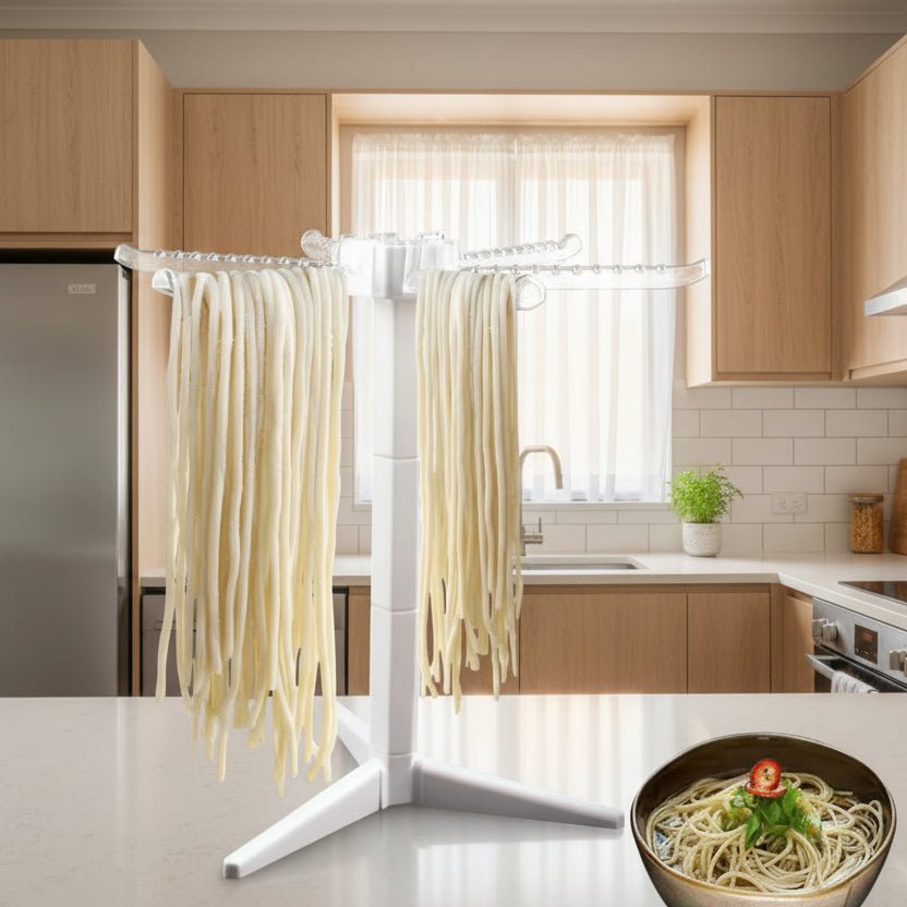 Collapsible Pasta Drying Rack - 5 Arm Spaghetti Holder with Anti-Slip Design 1