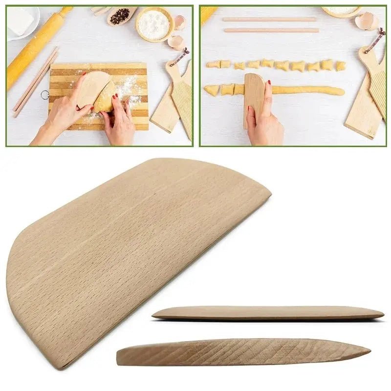 Premium Beech Wood Pasta Board & Gnocchi Paddles for Authentic Italian Cooking 9