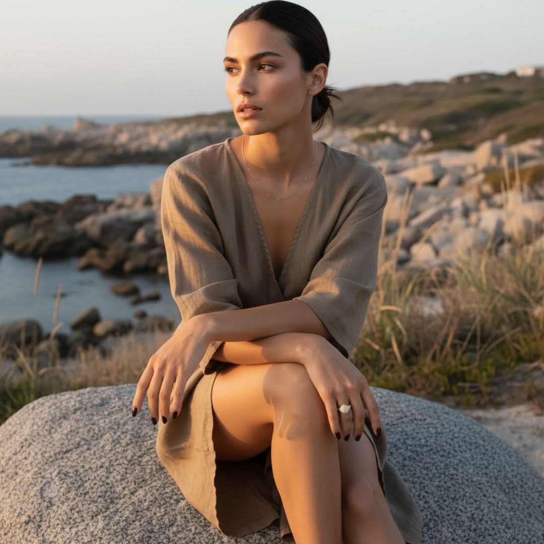 Anillo dorado con cúpula de coral brillante