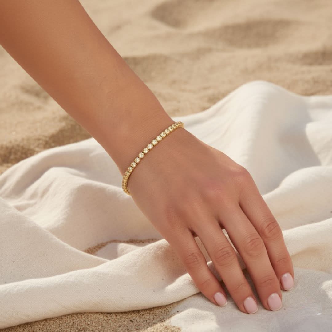 Glinsterende Ocean Line Tennis Armband